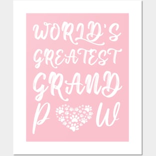 Grandpaw Worlds Greatest Grand Paw Funny Dogs Tee Posters and Art